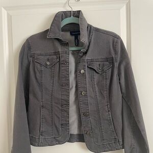 Charter Club Gray Jean Jacket Classic Denim Style
